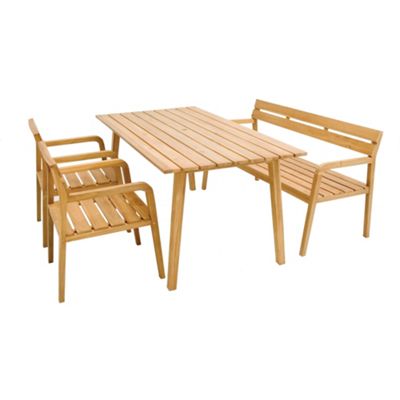 Debenhams Teak effect Astoria dining set