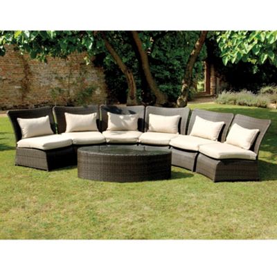 Norfolk Leisure Dark brown Loala corner seating and coffee table