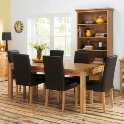 Oak Provence medium dining table with 6