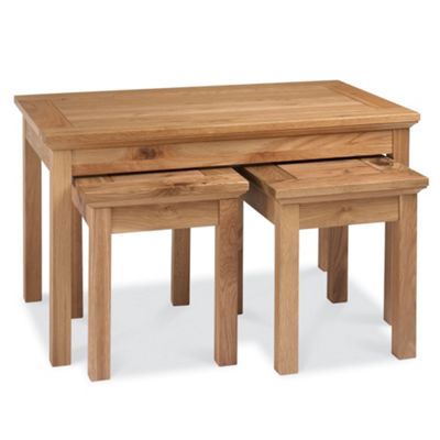 Debenhams Oak Provence nest of coffee tables