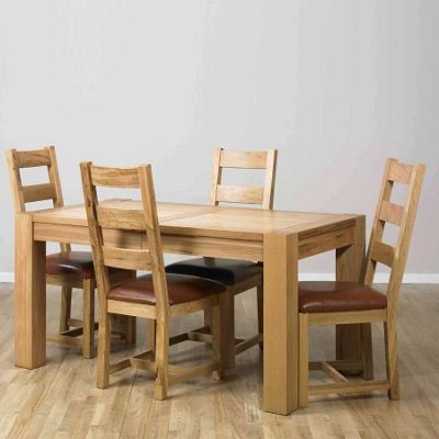 Paloma small extending dining table and four