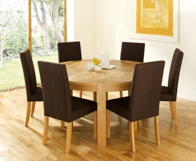 Debenhams Oak Lyon round dining table