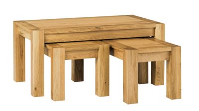 Debenhams Oak Lyon nest of coffee tables