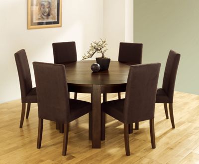 Debenhams Walnut Lyon round dining table