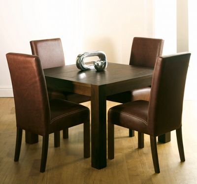 Walnut Lyon square dining table