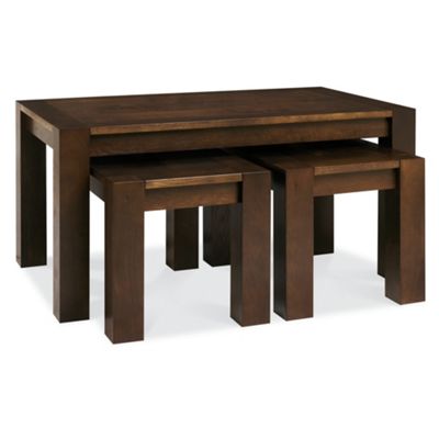 Debenhams Walnut Lyon nest of coffee tables