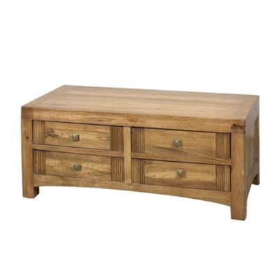 Oak four drawer Monaco coffee table