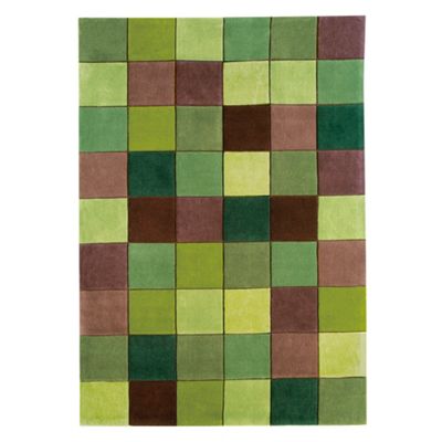 Green 'Eden' pixel rug