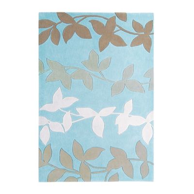 Duck egg 'Harlequin Vine' rug