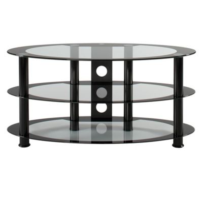 Black Atol medium oval television stand