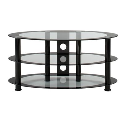 Black Atol large oval television stand