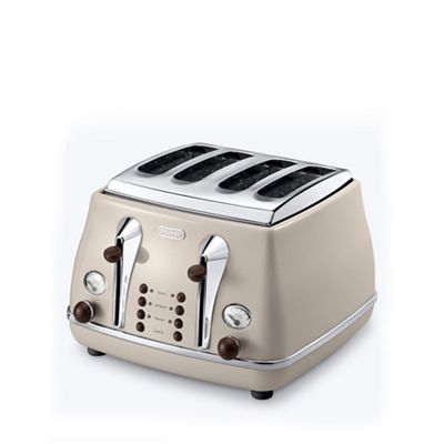 Icona CTOV4003BG 4Slice Toaster Cream Cream The De'Longhi Icona CTO ...