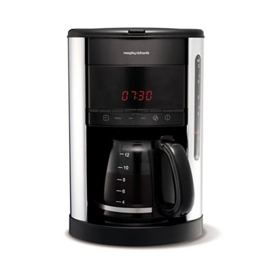 Morphy Richards Black Accents digital filter coffee maker 162003 Debenhams