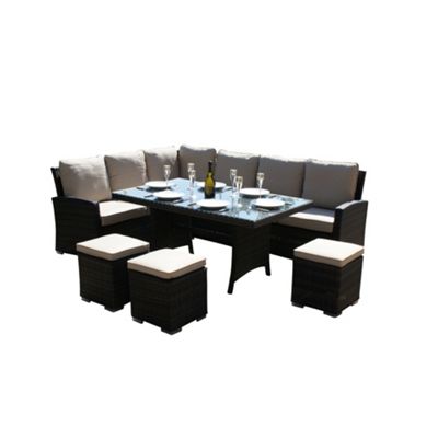 Debenhams Brown 'LA Kingston' corner dining unit- at Debenhams