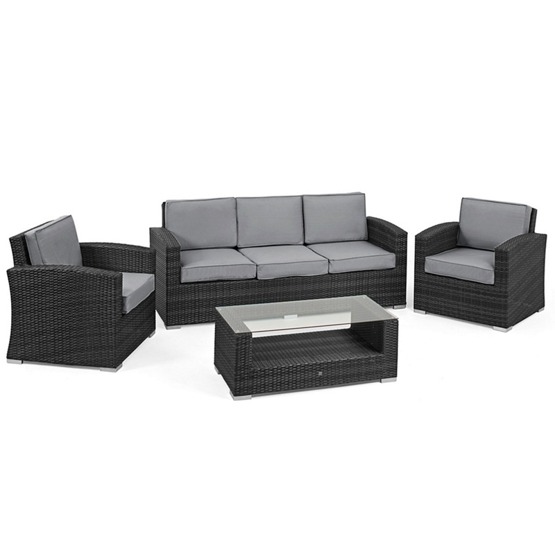 Debenhams - Grey Rattan Effect 'La Kingston' Garden Sofa, Coffee Table And 2 Armchairs Review