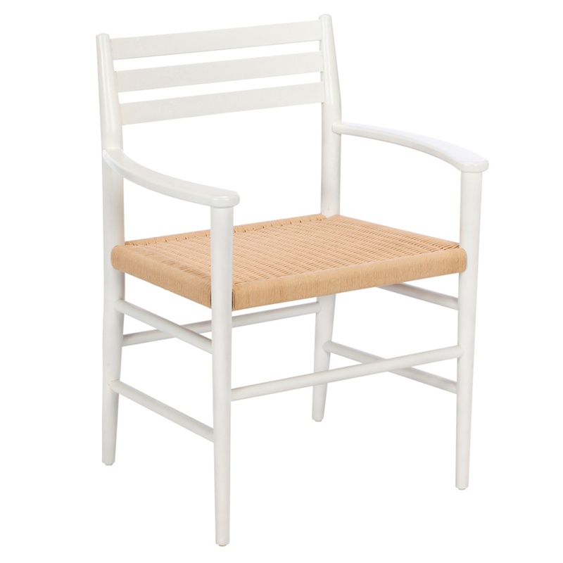 J by Jasper Conran - White 'Farringdon' Carver Chair With Natural Woven Seat Review