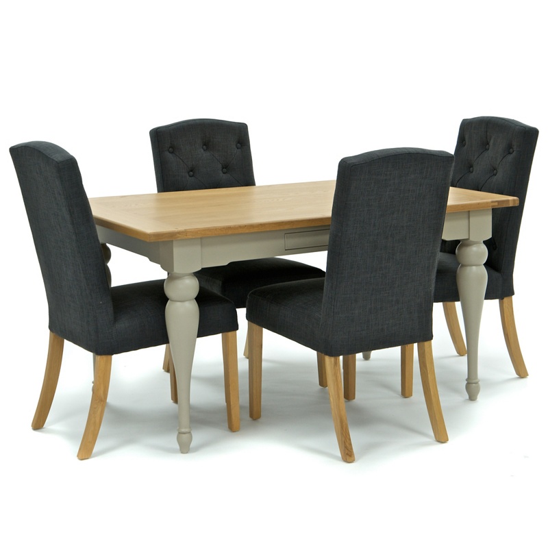 Willis & Gambier - Oak And Painted 'Worcester' Fixed-Top Table And 4 Dark Grey 'Stanza' Chairs Review