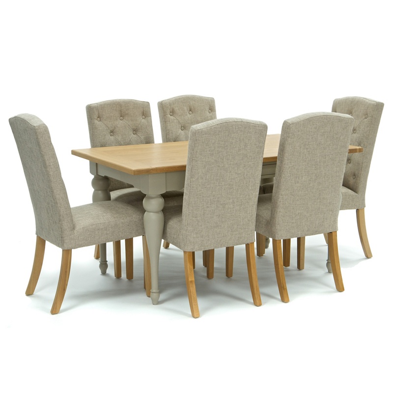 Willis & Gambier - Oak And Painted 'Worcester' Fixed-Top Table And 6 Beige 'Stanza' Chairs Review