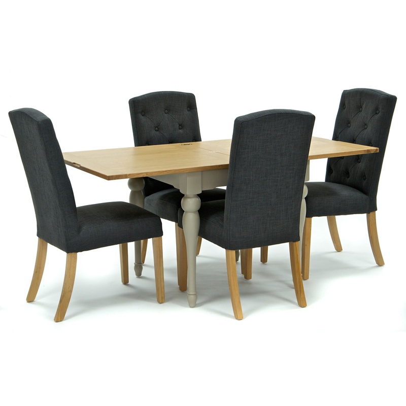 Willis & Gambier - Oak And Painted 'Worcester' Flip-Top Table And 4 Dark Grey 'Stanza' Chairs Review