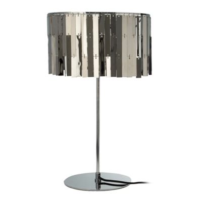 Star by Julien Macdonald Silver metal drop table lamp
