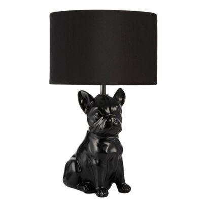 Black dog table lamp