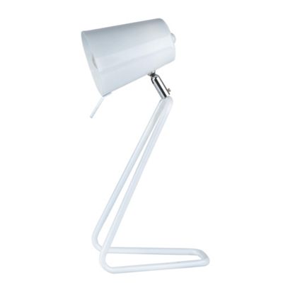 Present Time White metal table lamp