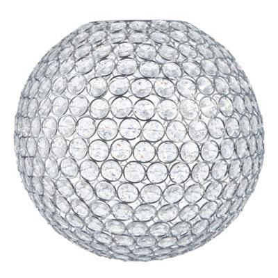 Silver round crystal ceiling light