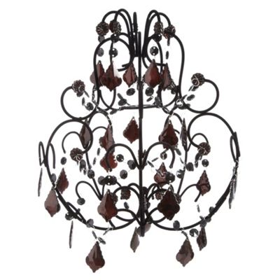 Aimbrey Black velvet textured filigree ceiling light