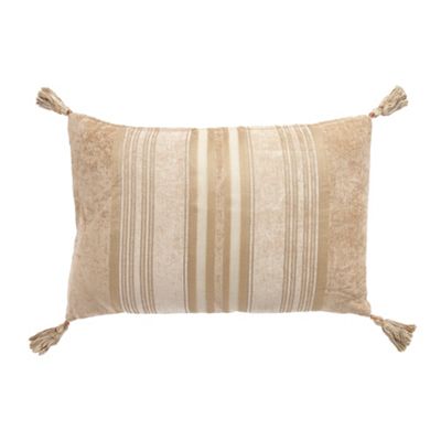 Natural Stewart chenille stripe cushion