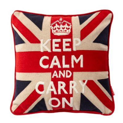 Union Jack Keep Calm & Carry On cushion