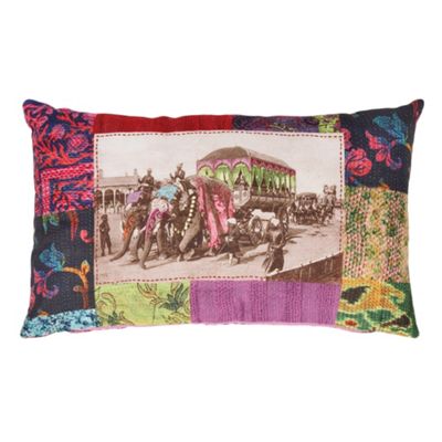 Multi coloured Elephant Parade cushion