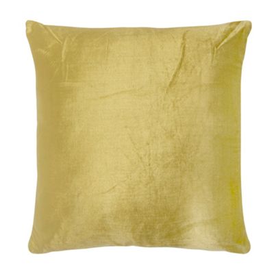 Green plain velvet cushion