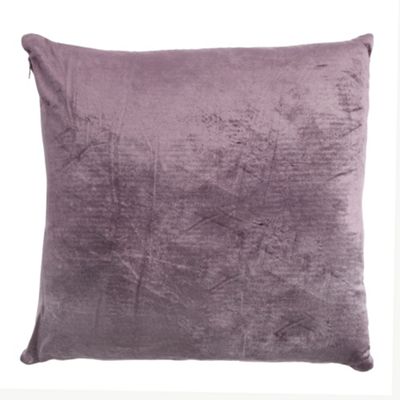 Purple plain velvet cushion