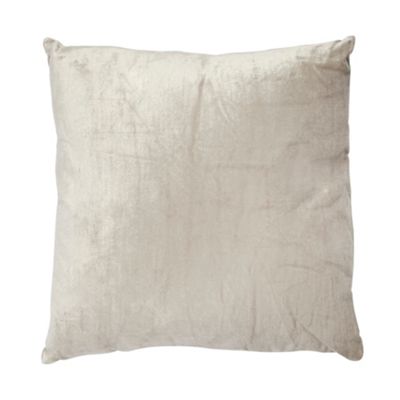 Light brown plain velvet cushion