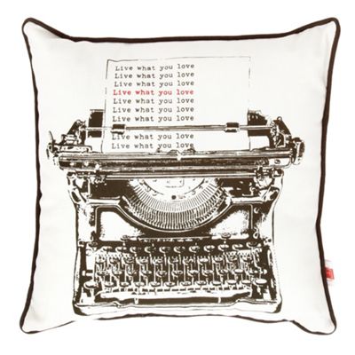 Red typewriter cushion