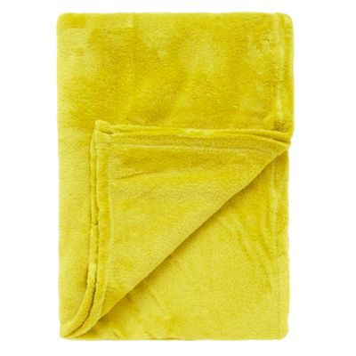 Green fleece throw