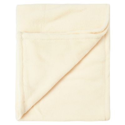 Cream fleece throw