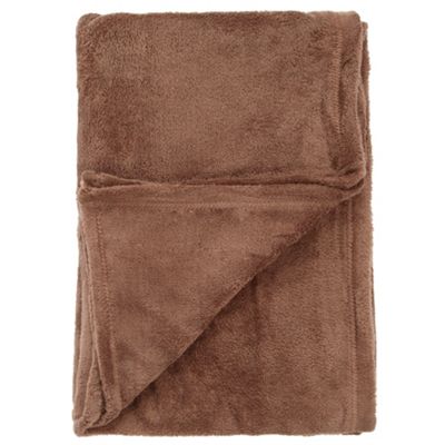 Brown fleece throw