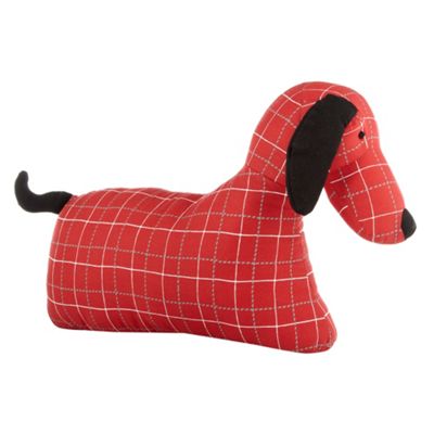 Red dachshund dog cushion