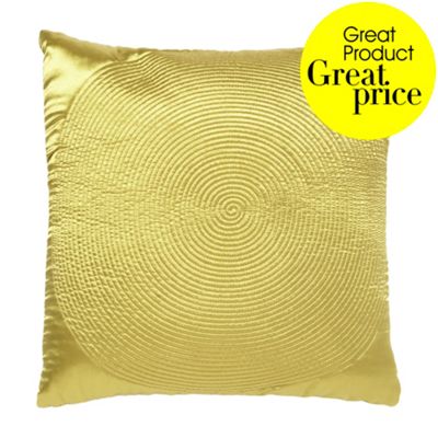 Green polyrib silk cushion