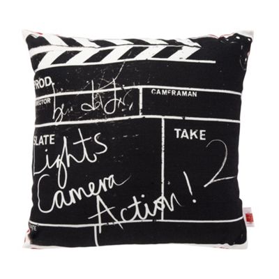 Black Clapperboard cushion