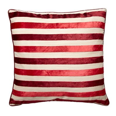 Red striped cushion                                                                                                             