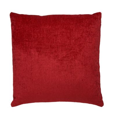 Red large chenille cushion                                                                                                      