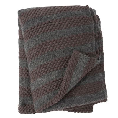 Dark grey multi knit throw