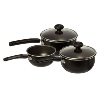 Best Buy black non stick 3 piece pan set