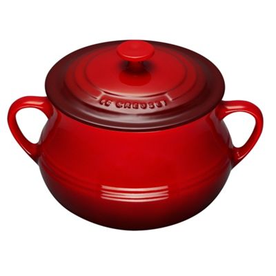 Le Creuset stoneware 11.5cm Cerise pair of small bean pots