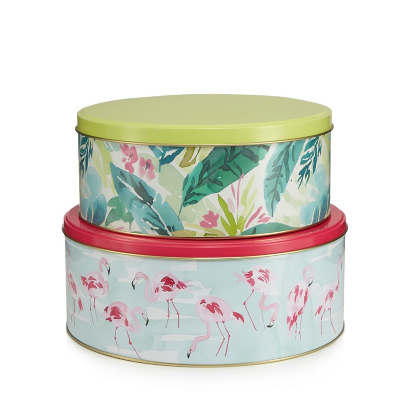 At home with Ashley Thomas - Set Of Two Multi-Coloured Tropical Print Tins Review