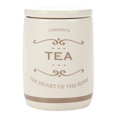 Ceramic 'The Heart of the Home' tea jar                                                                                         