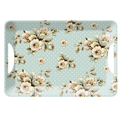 Light green large Cottage Flower tray