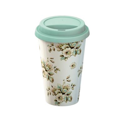 Light green Cottage Flower ceramic mug